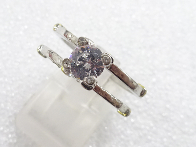 JAPANESE KIMONO / ANTIQUE CRYSTAL RING (SIZE 17.5)